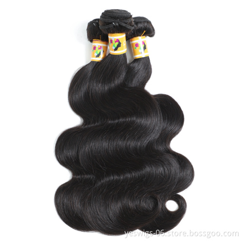 Wholesale Body Wave Bundles Virgin Hair Peruvian Young Girl Donor Mink Hair With Full Customized Bags Natural Human Extensions